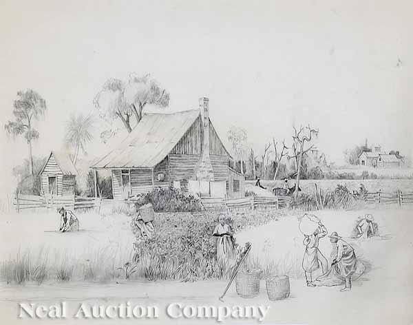 Appraisal: Jack R Meyers American New Orleans - two pencil drawings