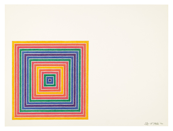 Appraisal: FRANK STELLA Louisiana Lottery Co Offset color lithograph on J