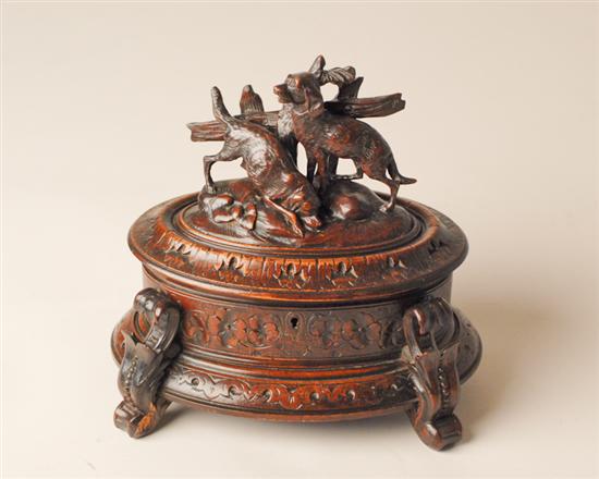 Appraisal: A L th E th C German Carved Wood Jewelry