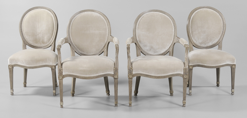 Appraisal: Set of Fourteen Italian Neoclassical Style Dining Chairs modern design