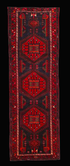 Appraisal: Semi-Antique Persian Hamadan Runner ' x '