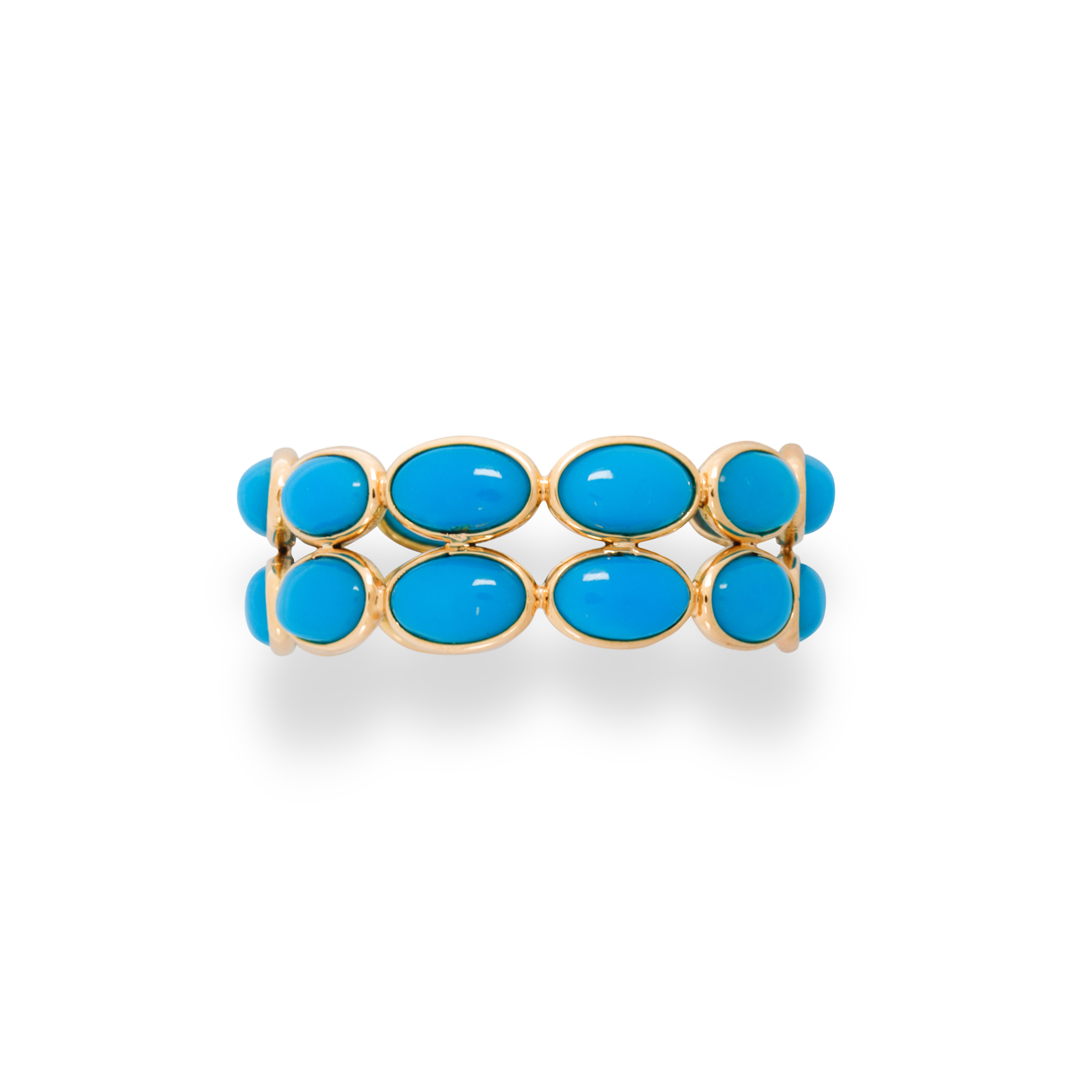 Appraisal: A TURQUOISE AND EIGHTEEN KARAT GOLD RING A turquoise and