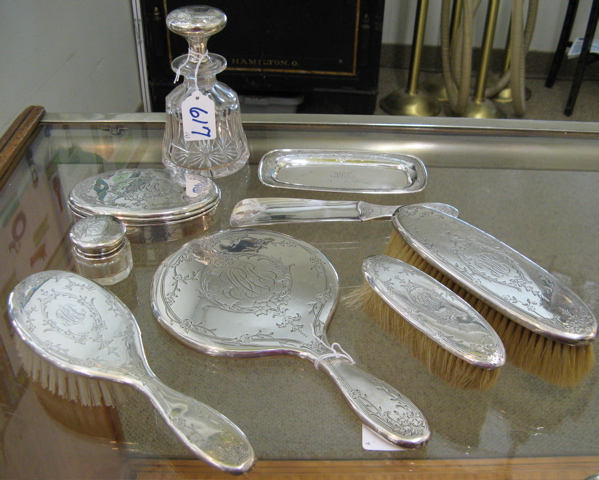 Appraisal: AN AMERICAN PIECE STERLING SILVER DRESSER SET marked by the