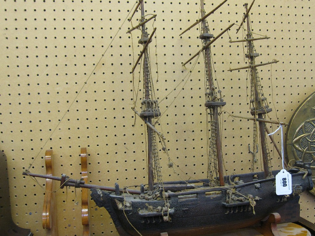 Appraisal: Model three masted sailing ship