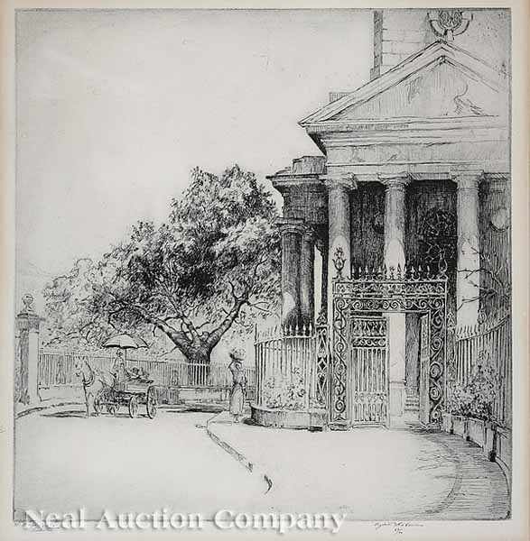 Appraisal: Elizabeth O'Neill Verner American Charleston - St Philip's Portico Charleston