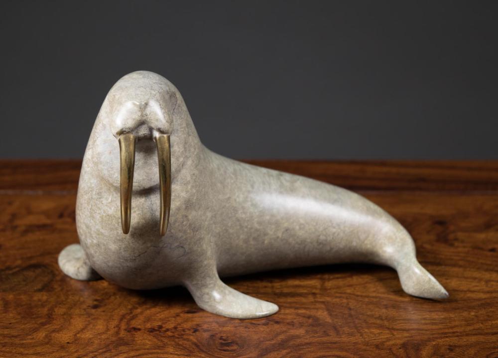 Appraisal: LOET VANDERVEEN California New York Netherlands - bronze sculpture walrus