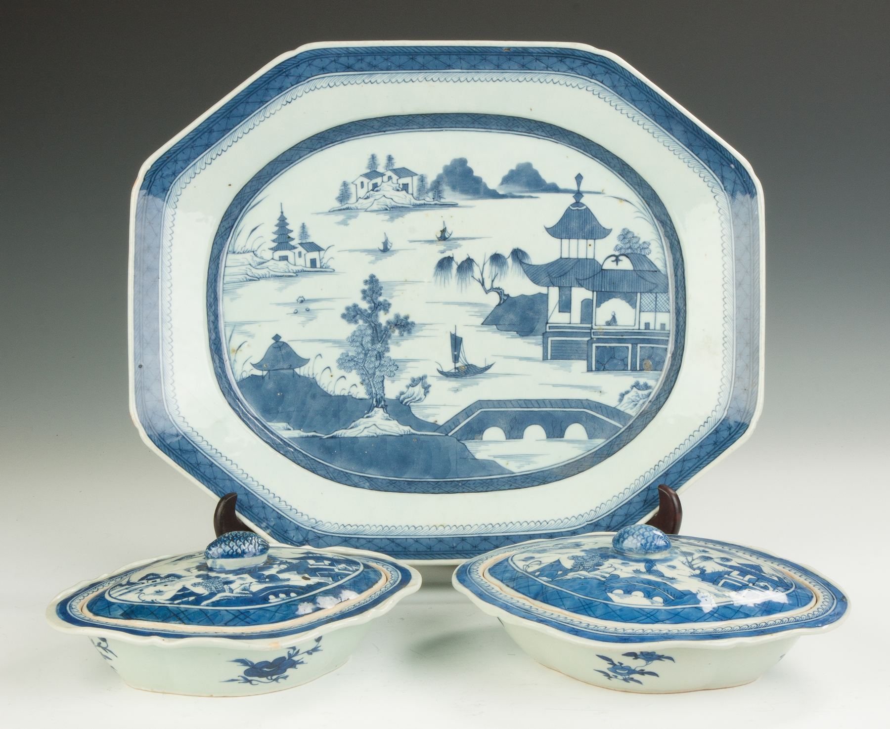 Appraisal: Two Canton Covered Serving Dishes