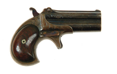 Appraisal: SCARCE ENGRAVED REMINGTON OVER UNDER DERRINGER Cal RF SN Late