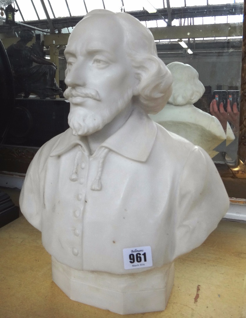 Appraisal: An Italian white marble bust of a man by Pietro