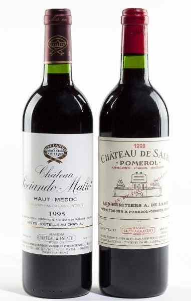 Appraisal: Chateau de Sales Sociando Mallet total bottlesVintage Chateau de Sales