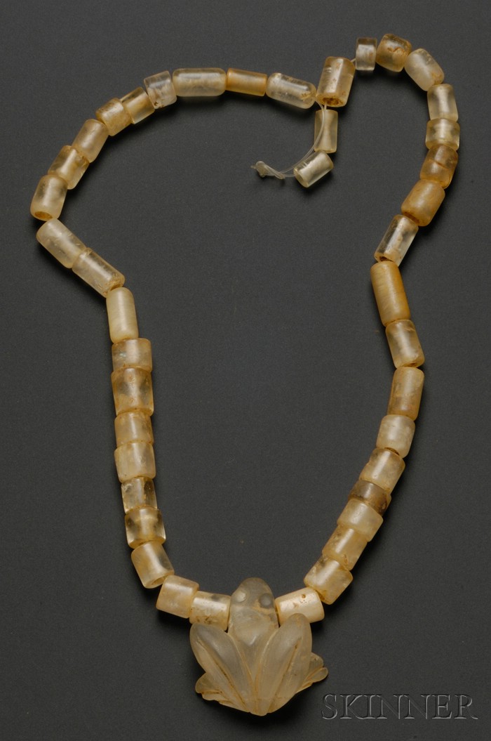 Appraisal: Pre-Columbian Quartz Necklace Colombia Sinu c - A D various