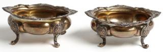 Appraisal: Pair of Gorham Sterling Silver Salts The scalloped repousse body