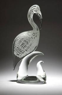 Appraisal: A Murano art glass stork Licio Zanetti Third quarter th