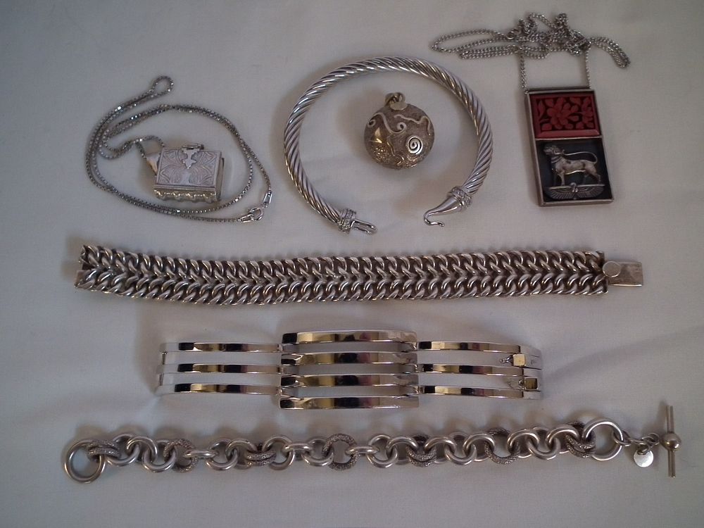 Appraisal: LOT STERLING JEWELRY Lot of pieces of sterling silver jewelry