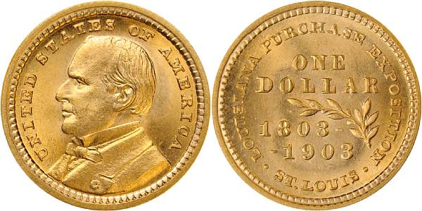 Appraisal: Louisiana Purchase McKinley Gold Virtually as struck with pristine surfaces