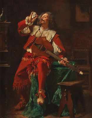 Appraisal: Eduard Charlemont Austrian - The Cavalier Oil on panel signed