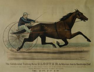 Appraisal: Currier Ives lithograph Currier Ives- The Celebrated Trotting Horse Gloster-