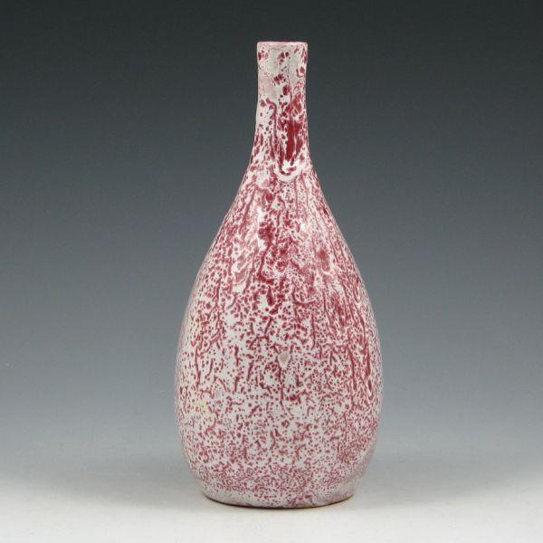 Appraisal: A R Cole vase from Sanford N C with red