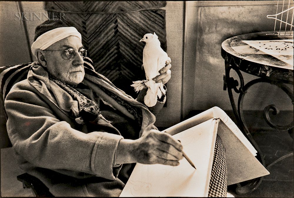 Appraisal: Henri Cartier-Bresson French - Matisse Sketching Henri Cartier-Bresson French -