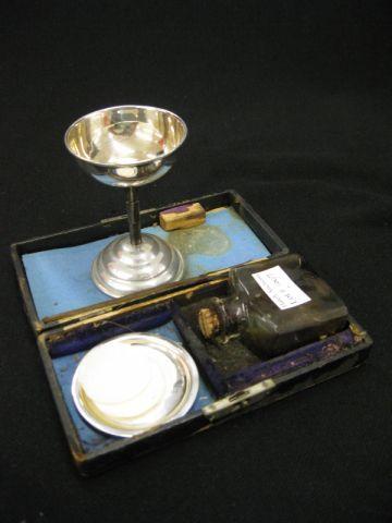 Appraisal: Sterling Silver Travel Communion Set in original box with wafer