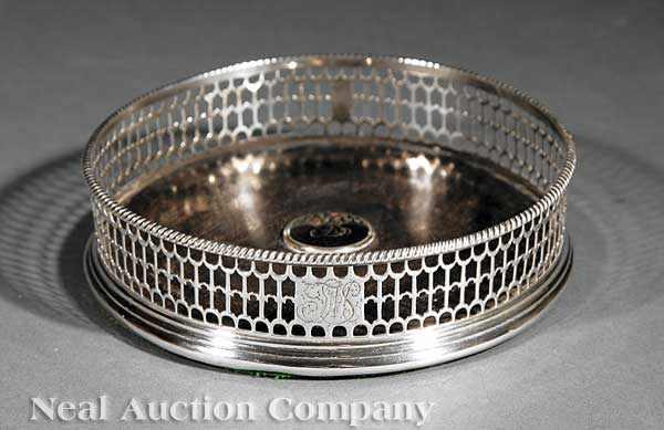 Appraisal: A George III Sterling Silver Wine Coaster Hester Bateman London