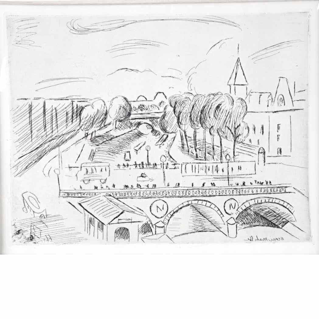 Appraisal: Henri Matisse LE PONT SAINT-MICHEL Etching from Tableaux de Paris