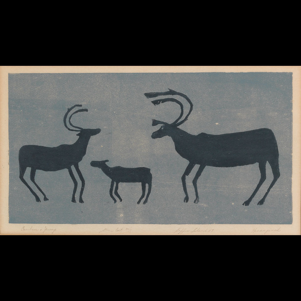 Appraisal: KANANGINAK POOTOOGOOK - E - Cape Dorset Baffin Island CARIBOU