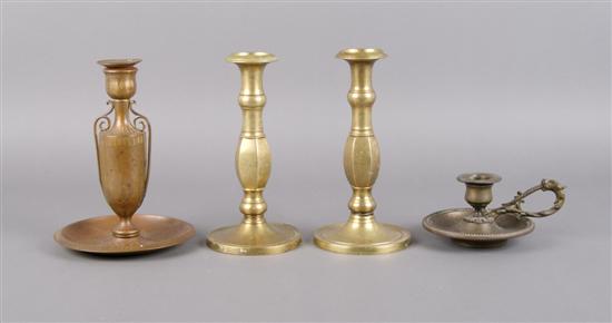 Appraisal: A Group of Assorted Brass Items Height of tallest inches