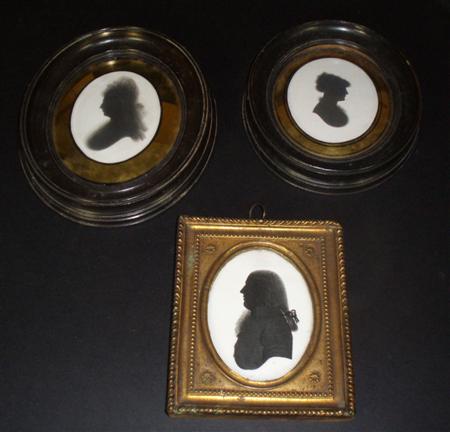 Appraisal: A late th century portrait silhouette of a lady By