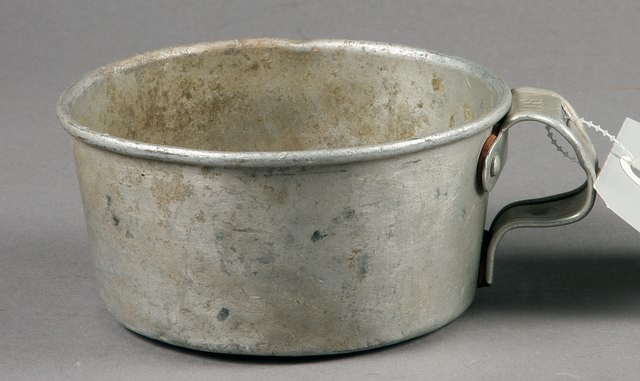 Appraisal: Spanish-American War aluminum cup marked US