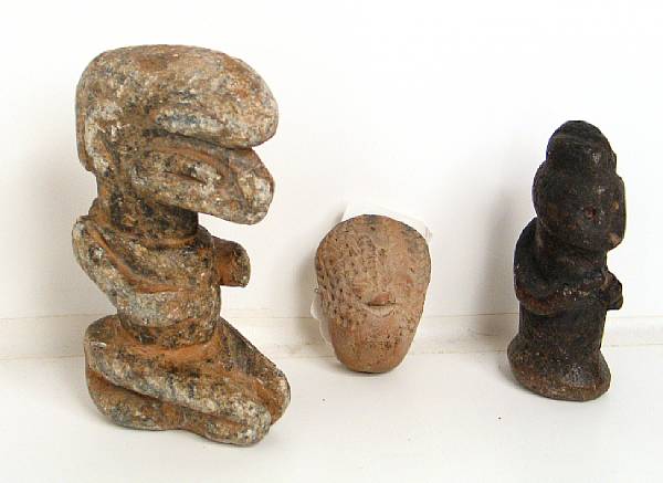 Appraisal: Property of various owners Including a west African clay example