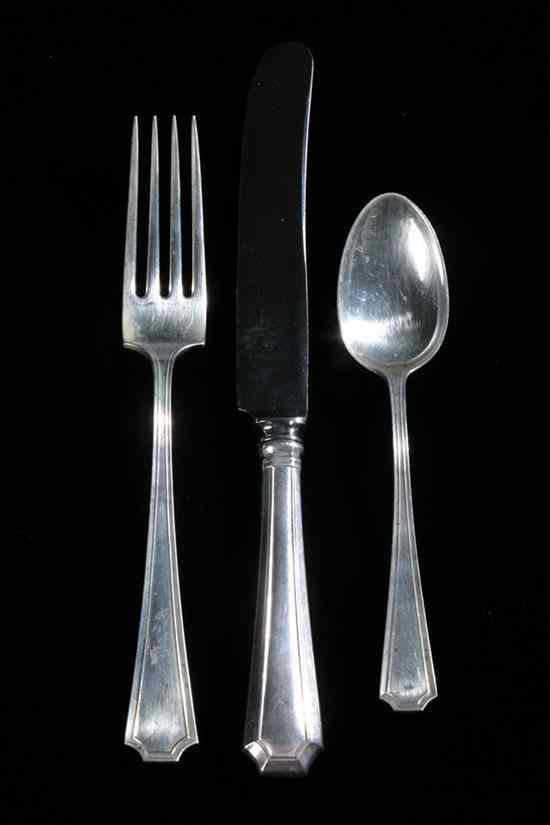 Appraisal: -PIECE GORHAM STERLING SILVER PARTIAL FLATWARE SERVICE ''Fairfax'' pattern Service