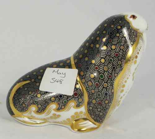 Appraisal: Royal Crown Derby Paperweight Russian Walrus Boxed