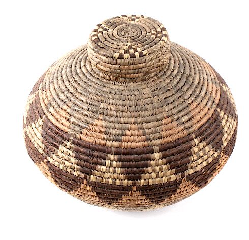 Appraisal: Southern Plains Hand Woven Basket Featured in this lot we