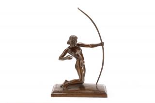 Appraisal: Brenda Putnam Art Deco Female Nude Archer Bronze Brenda Putnam