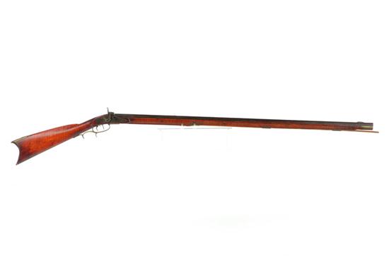 Appraisal: PERCUSSION LONG RIFLE Marked on the octagonal barrel for Silas