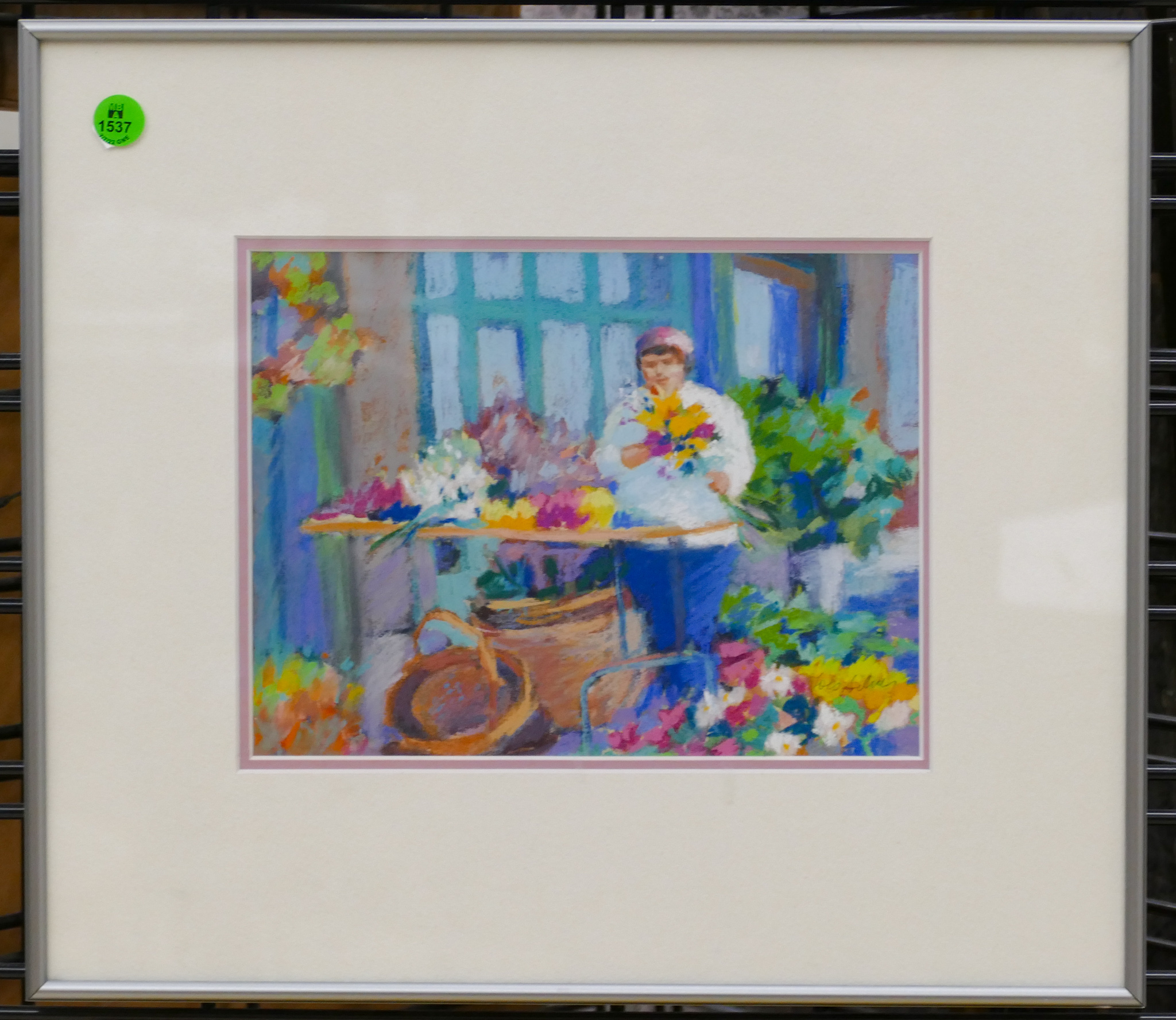 Appraisal: Lois Silver ''Flower Vendor'' Pastel Framed ''x ''