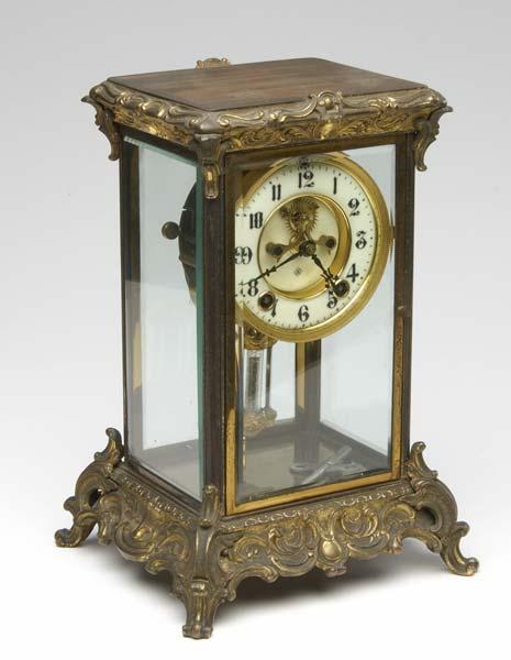 Appraisal: ANSONIA Crystal regulator clock x x