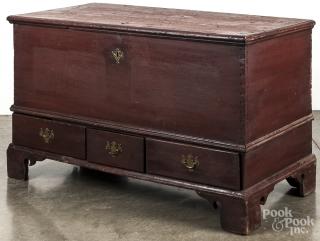 Appraisal: Pennsylvania painted poplar dower chest late th c retaining a