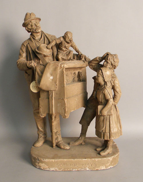 Appraisal: John Rogers figural group titled School Days h