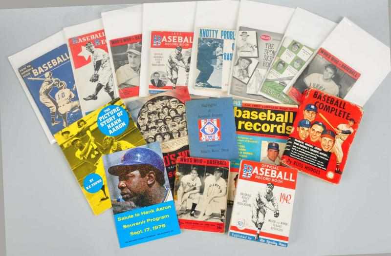 Appraisal: Lot of s- s Baseball Guides Etc Description This lot