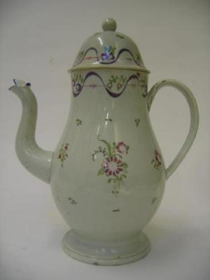 Appraisal: A NEW HALL POTTERY COFFEE POT th century of baluster