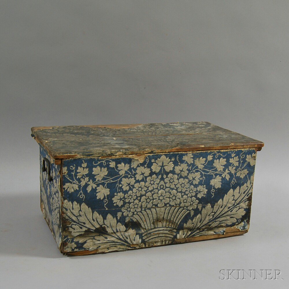 Appraisal: Wallpapered Document Box probably New England second quarter th century