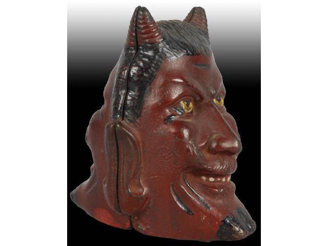 Appraisal: Cast Iron -Faced Devil Still Bank Description Made by AC