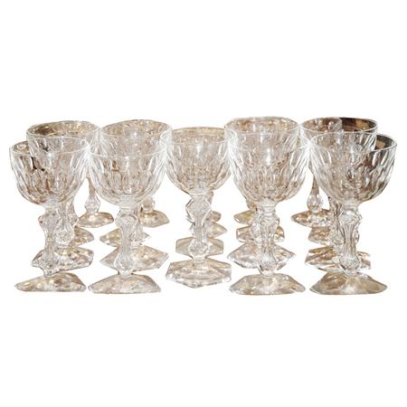 Appraisal: Val St Lambert Glass Table Service Estimate nbsp nbsp nbsp