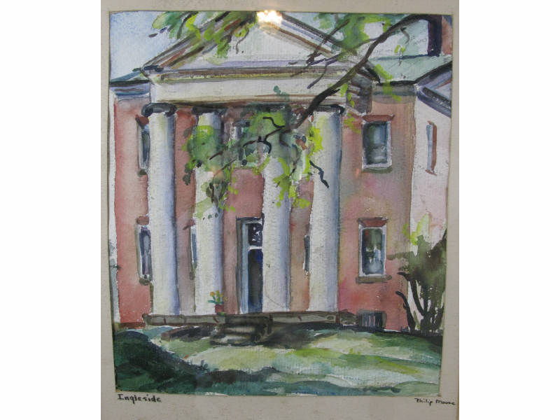 Appraisal: Philip Moose NC - Lincolnton Scene watercolor on paper signed