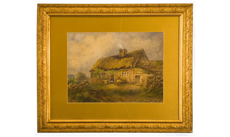 Appraisal: Victorian Watercolour 'Country Cottage' Watercolour signed and dated by inches