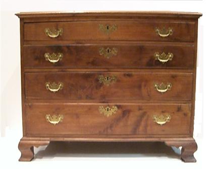 Appraisal: Chippendale mahogany chest of drawers pennsylvania late th century The