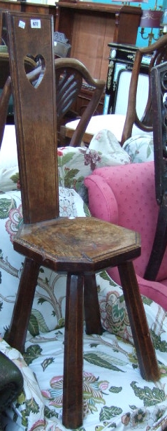 Appraisal: An oak and elm spinning chair probably late th century