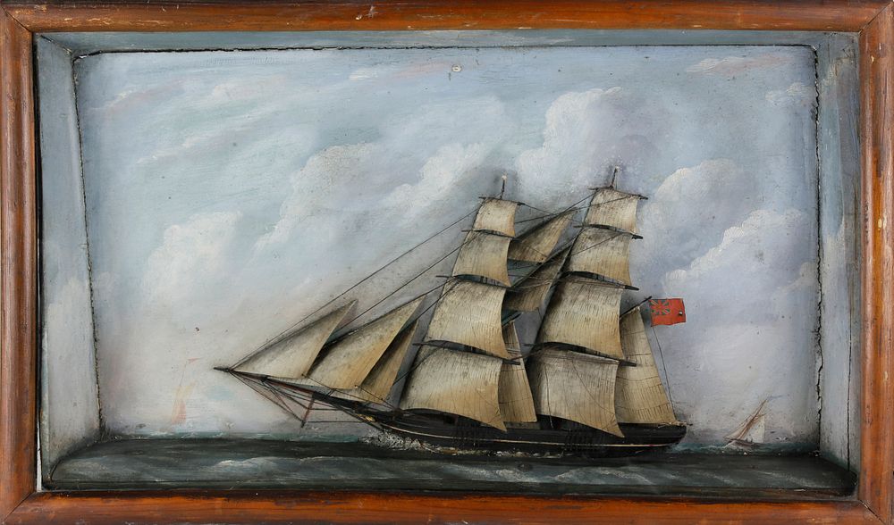 Appraisal: Fine British Clipper Ship Shadowbox mid th Century Fine British